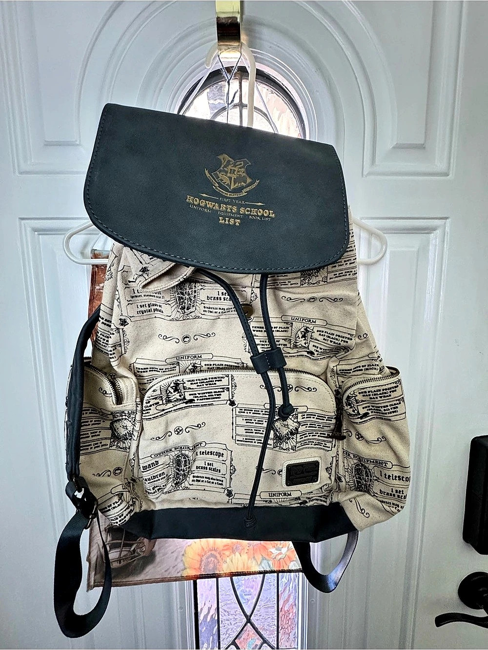 Harry Potter Hogwarts School Backpack Black & Cream Backpack Loungefly